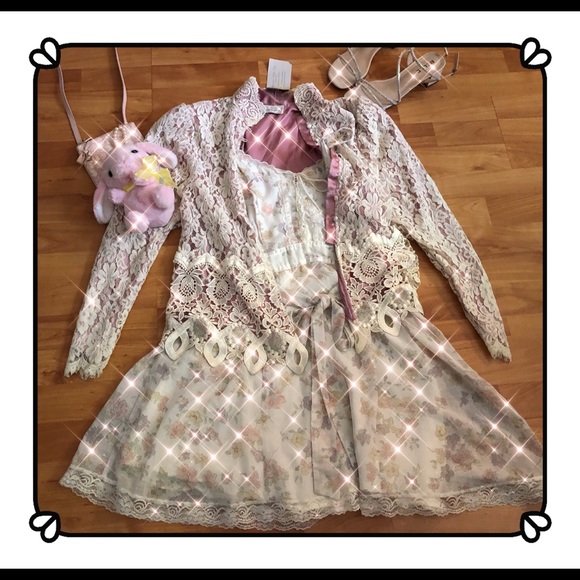 Vintage Authentic Gunne Sax Lace jacket Cardigan - Picture 2 of 7